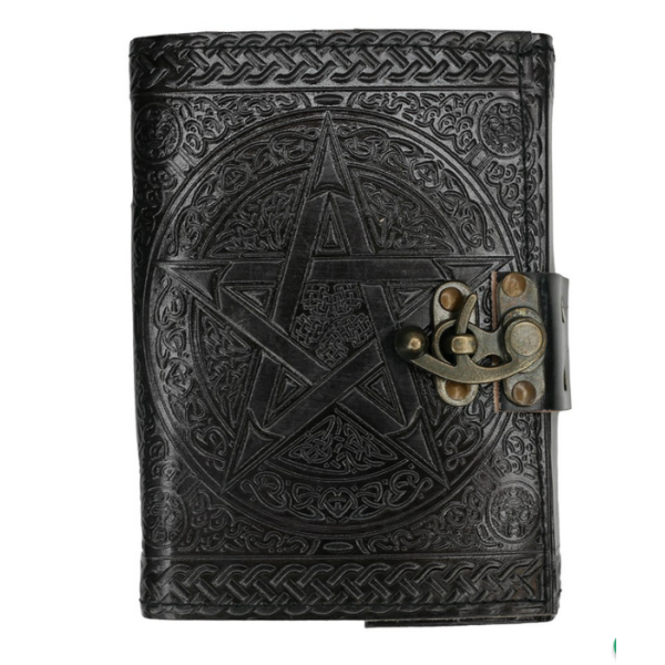 Book Leather Pentagram Book Of Shadows